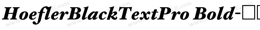 HoeflerBlackTextPro Bold字体转换
